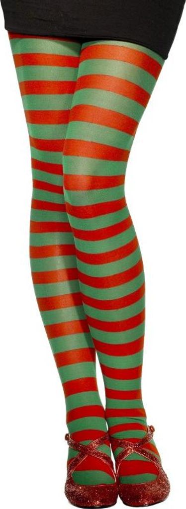 Collants Rayés Rouge/Vert 70 Den Xl Image du produit 