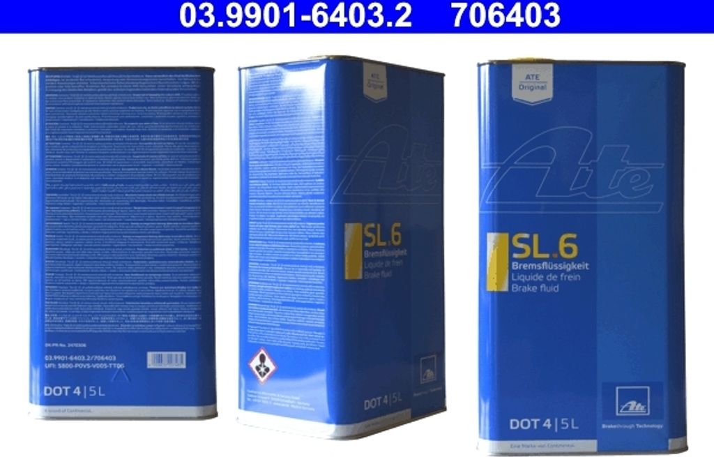 ATE 03.9901-6403.2 DOT 4 Bremsflüssigkeit Brems Flüssigkeit Produktbild 