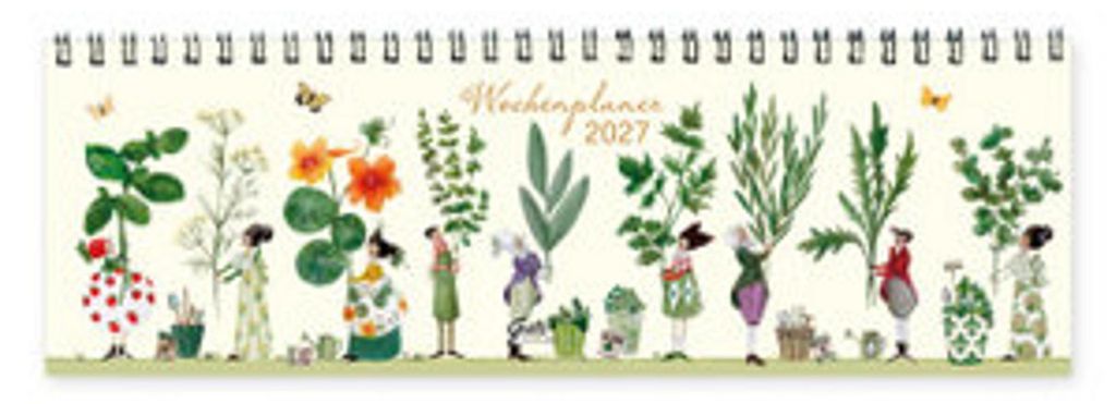 Tischkalender 2027 mit Kräuter-Motiven für die tägliche Produktbild 