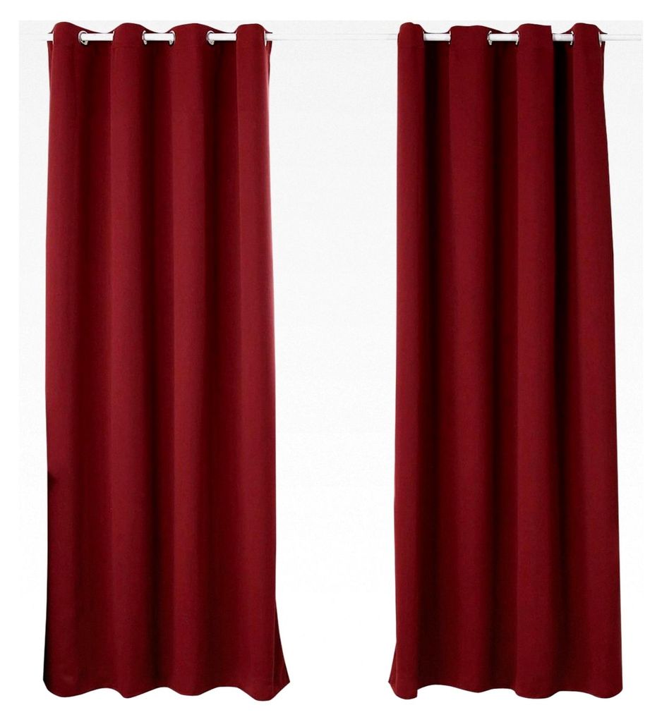 2er Set Gardinen mit Ösen, Verdunklungsvorhang für Wohnzimmer und Schlafzimmer, blickdicht, gegen Kälte und Hitze, 250 g/m² Dicke, 135 x 225 cm...
