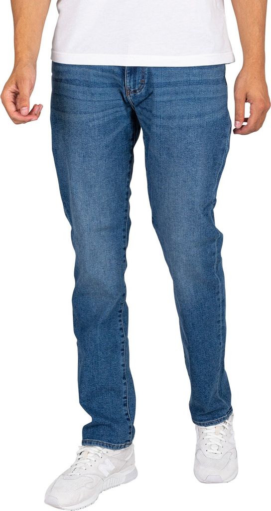 Lee Extreme Motion Straight Tapered Jeans, Blau 36W x 32L