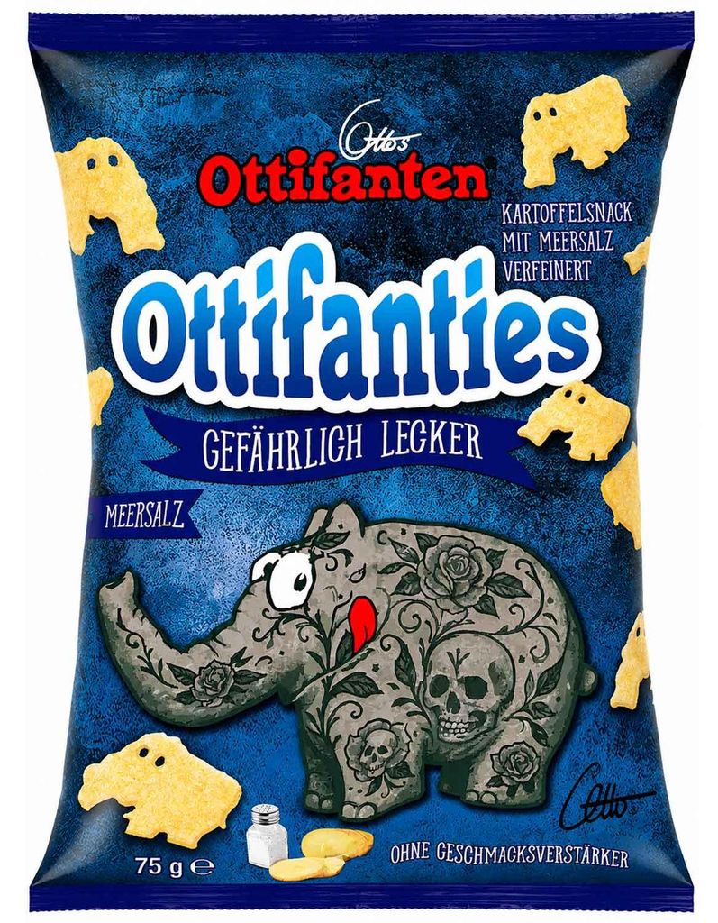 Ottos Ottifanten Ottifanties Kartoffelsnack mit Meersalz Produktbild 