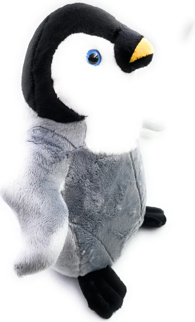 Pingouin Géant en Peluche Onwomania Mega 33cm - Doudou Gris Doux