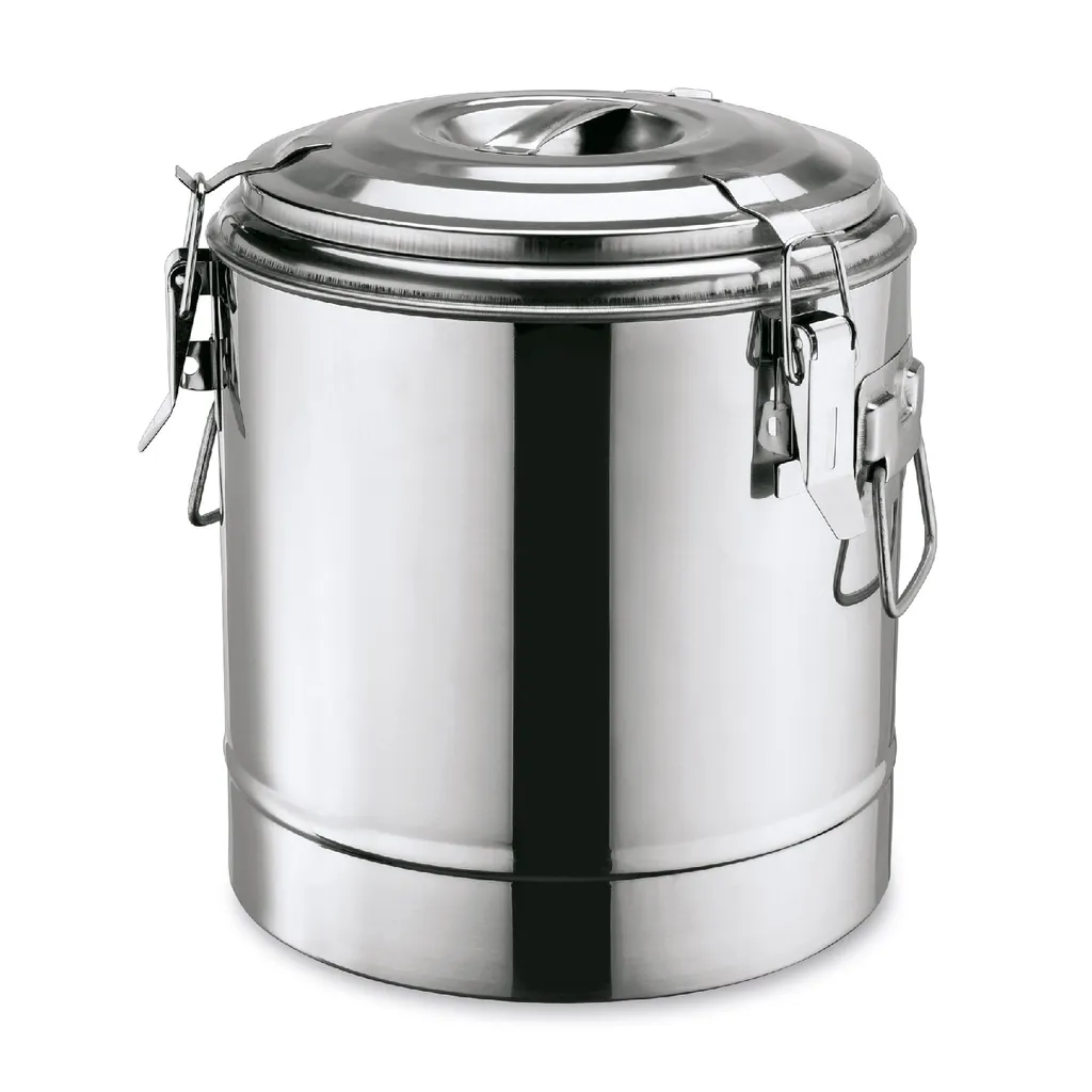 Marmite de transport thermique 12 L inox avec couvercle hermétique