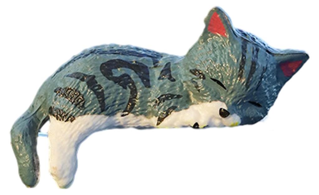 Niedliche Katzenfigur als Computermonitor-Dekoration, Mini-Katzenornament aus Kunstharz, Auto-Armaturenbrett-Dekoration für Zuhause, Büro, Schrei...