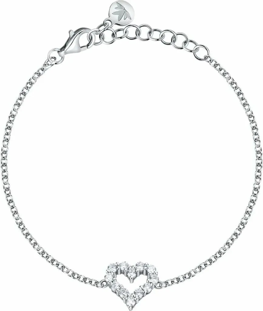 Morellato Tesori Bracciale Donna Argento 925 Con Zirconi – Lunghezza 16+1,75 Cm, Chiusura A Clip