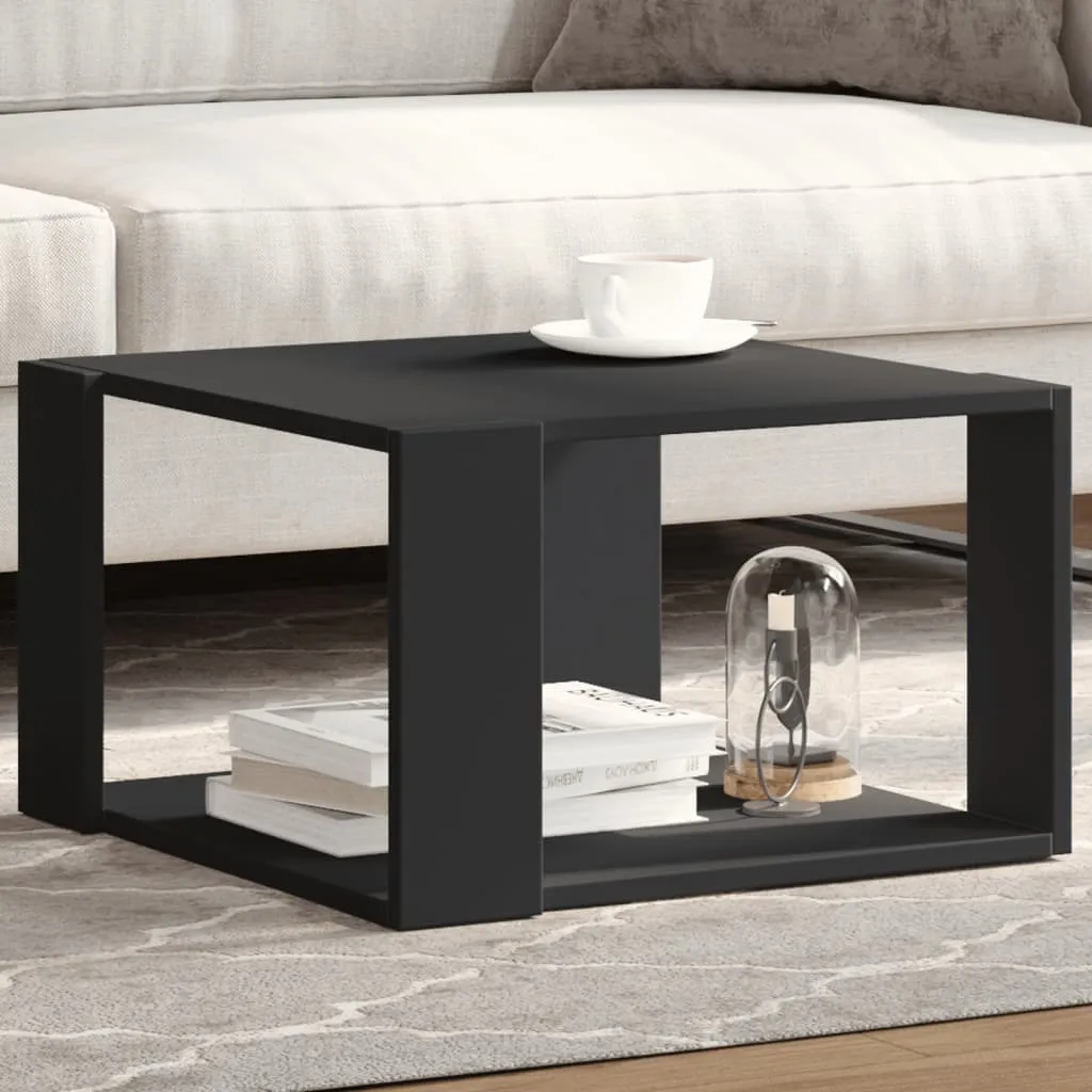 Tavolino Nero 51,5x51,5x30 cm Legno Octo6130408 | Design Moderno