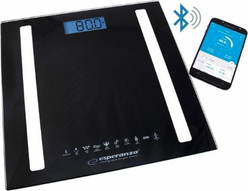 Esperanza EBS016K, Elektronická osobní váha, 180 kg, Černá, Obrázek produktu 