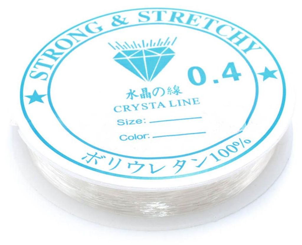 Vintageparts Elastisches Garn Transparent 0,4 mm stark 10 m Produktbild 