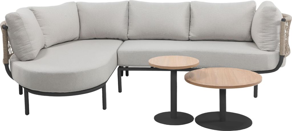 Lounge-Set Outdoor GERDA beige Gartenset Loungemöbel Gartenmöbel
