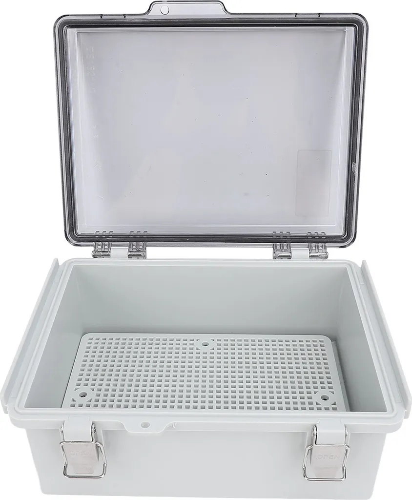 Boîte de jonction électrique IP67 avec couvercle transparent 200x150mm