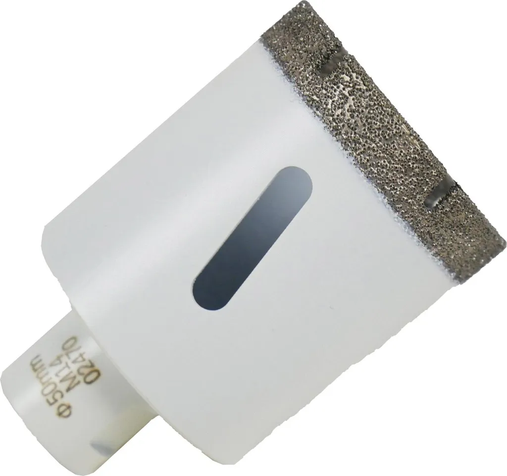 Couronne diamantée 50 mm M14 pour pose de robinetterie et tuyaux à sec