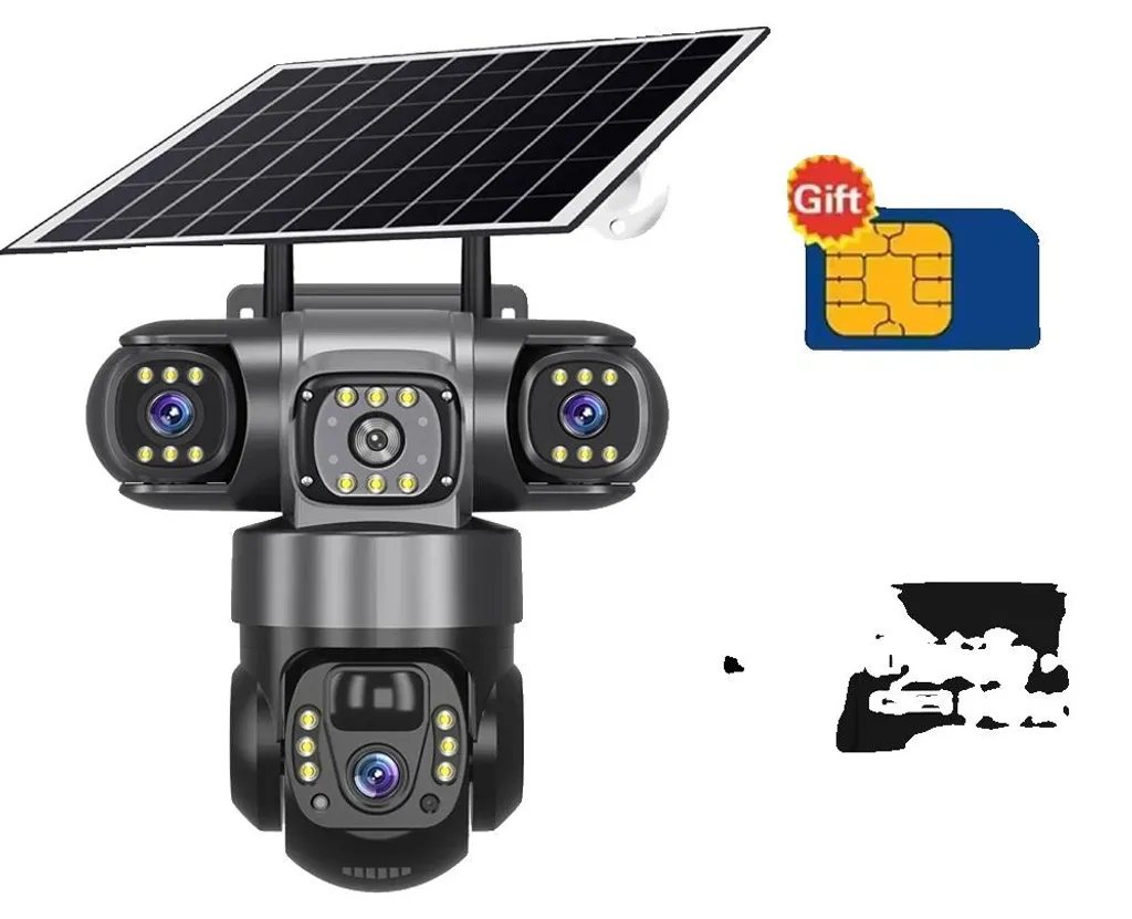 Stop aux Angles Morts : Caméra Solaire 4G 3 Objectifs et Mémoire 128 Go