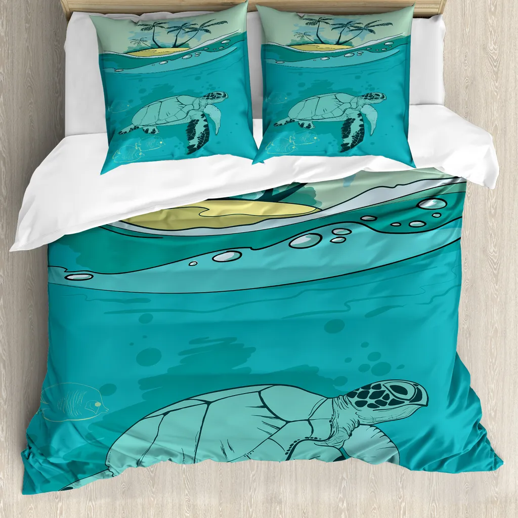 Set Letto Tartaruga Esotica ABAKUHAUS 200x200 - Design Turchese
