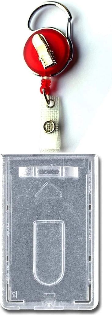 1x Ausweisset Ausweisjojo ROT transparent Jojo Krokoclip Produktbild 