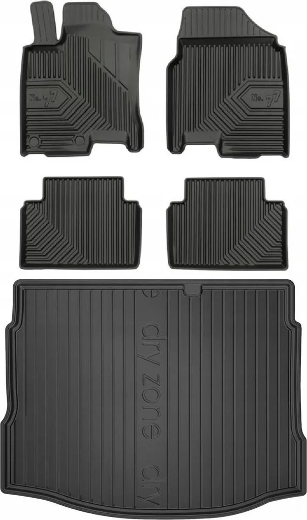 Set Tappetini Premium No.77 Nissan Qashqai 1 (06-13) | Design Nero