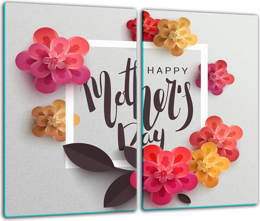 Herdabdeckplatten Glaskeramikkochfeld-Abdeckung Spritzschutz Glas 60x52cm Schreiben