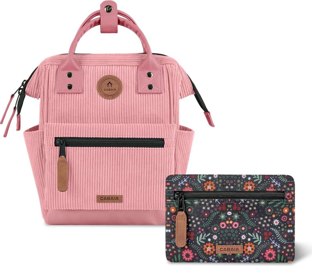 CABAIA Freizeitrucksack Rucksack mit Laptopfach Adventurer Recycled Velvet Backpack 10L Gold Coast rosa