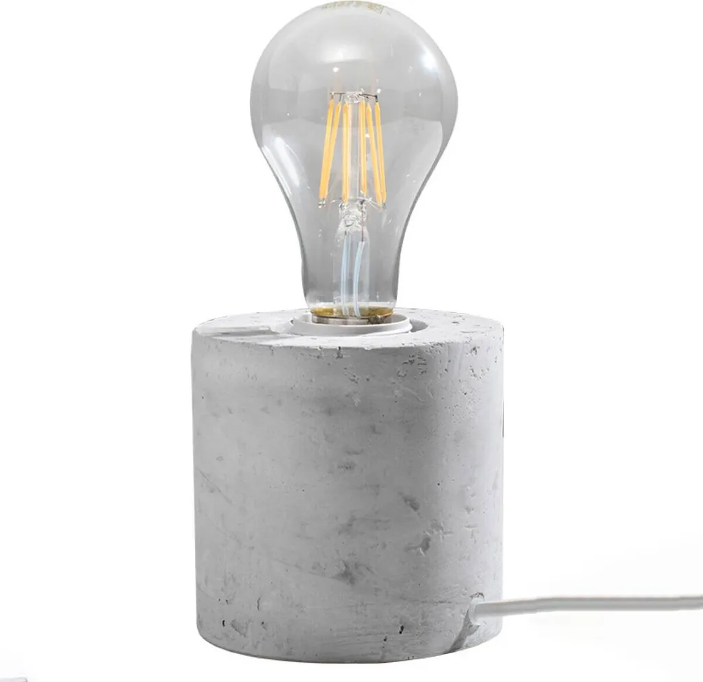 Lampada da tavolo SALGADO in cemento 1xE27 15W calcestruzzo 10x10x10cm Sollux Lighting