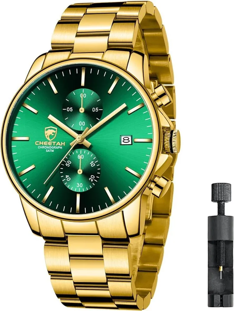 Orologio Quarzo Uomo Cronografo Acciaio - Data Auto e Alta Precisione