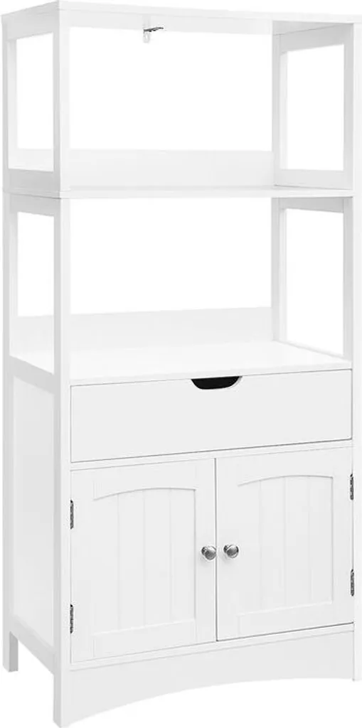 Armoire de salle de bain d'angle Rootz avec meuble sous-vasque blanc