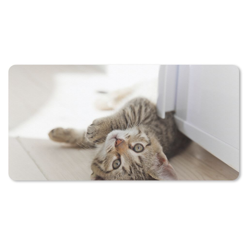 MuchoWow Mauspad Mousepad Kätzchen - Sonne - Braun - Mädchen - Kinder - Jungen - Kind 60x30 cm - Mousepads - Maus Mat - Pad - Mausunterlage - N...