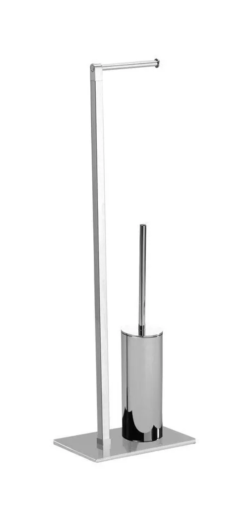 Sapho Gedy Accessori per il bagno - Supporto con porta carta igienica e scopino, cromo 783213 - 1