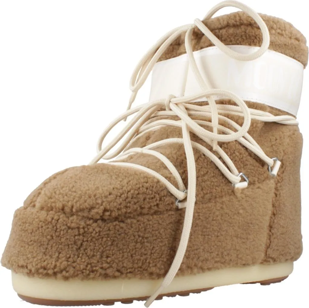Bottines de neige Moon Boot MB Icon Low Fleece Marron pour femme
