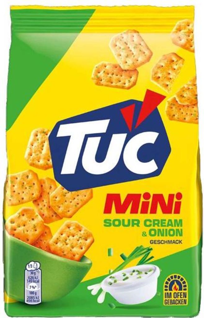 TUC Mini Sour Cream Onion knuspriger Mini Cracker Genuss Produktbild 