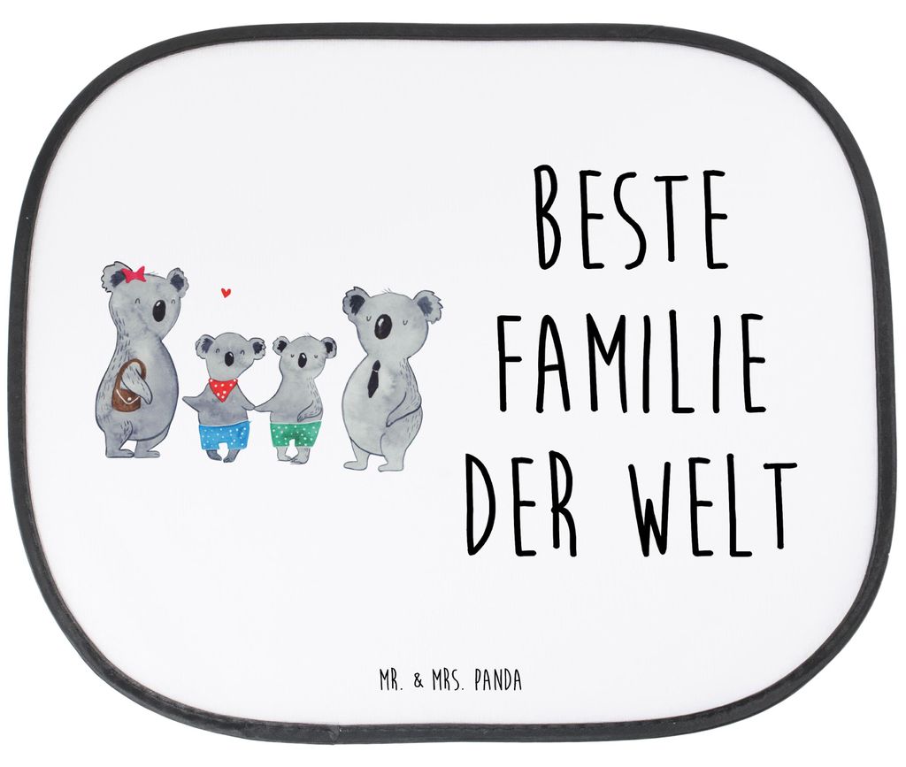 Mr. & Mrs. Panda Auto Sonnenschutz Koala Familie zwei - Weiß - Geschenk, Muttertag, Scheibenschutz, für Autoscheiben, blendschutz, Zusammen, fens...