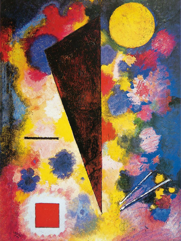 Wassily Kandinsky Kunstdruck Bild - Vielfarbige Resonanz, 1928 (80 x 60 cm)