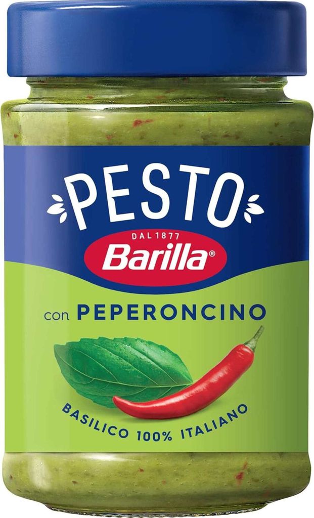 Barilla Pesto Basilico e Peperoncino 195g Produktbild 