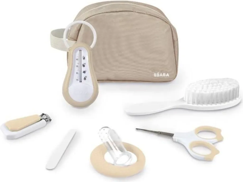 Borsa da Toilette Béaba Nomade Argilla - Set 7 Accessori Essenziali Neonato