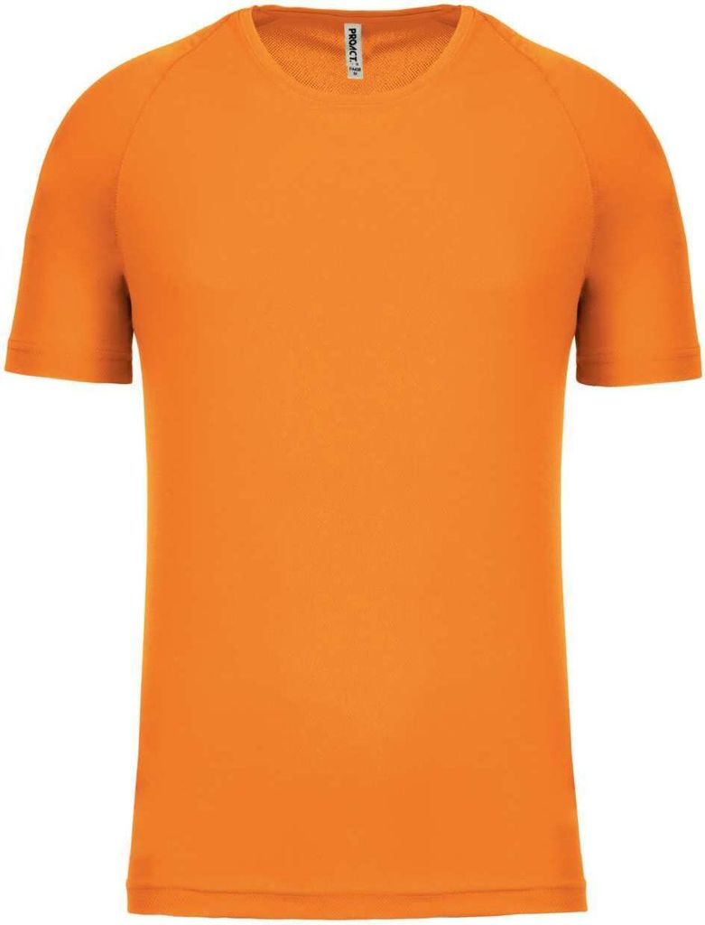 Proact Herren Sport T-Shirt Kurzarm Rundhals Slim Fit Basic Shirt, Größe:S, Farbe:Orange