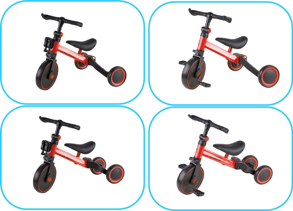 Trike Fix Mini běžecká tříkolka 3v1 s pedály červená Obrázek produktu 6
