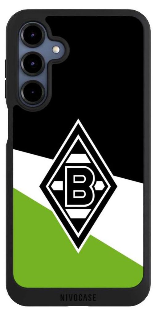 NIVOCASE Handyhülle für Samsung Galaxy A16 5G Hülle NIVOpure Case Schwarz Borussia Mönchengladbach Gladbach Offizielles Lizenzprodukt