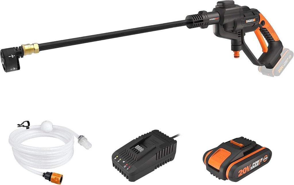 WORX WG620E, Kompakt, Akku, 6 m, Hochdruck, Schwarz, Produktbild 