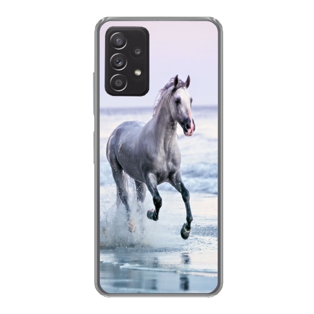 MuchoWow Handyhülle Schutzhülle Hülle für Samsung Galaxy A53 5G Pferde - Luft - Meer Silikon Softcase Handy Hülle - Schutzabdeckung