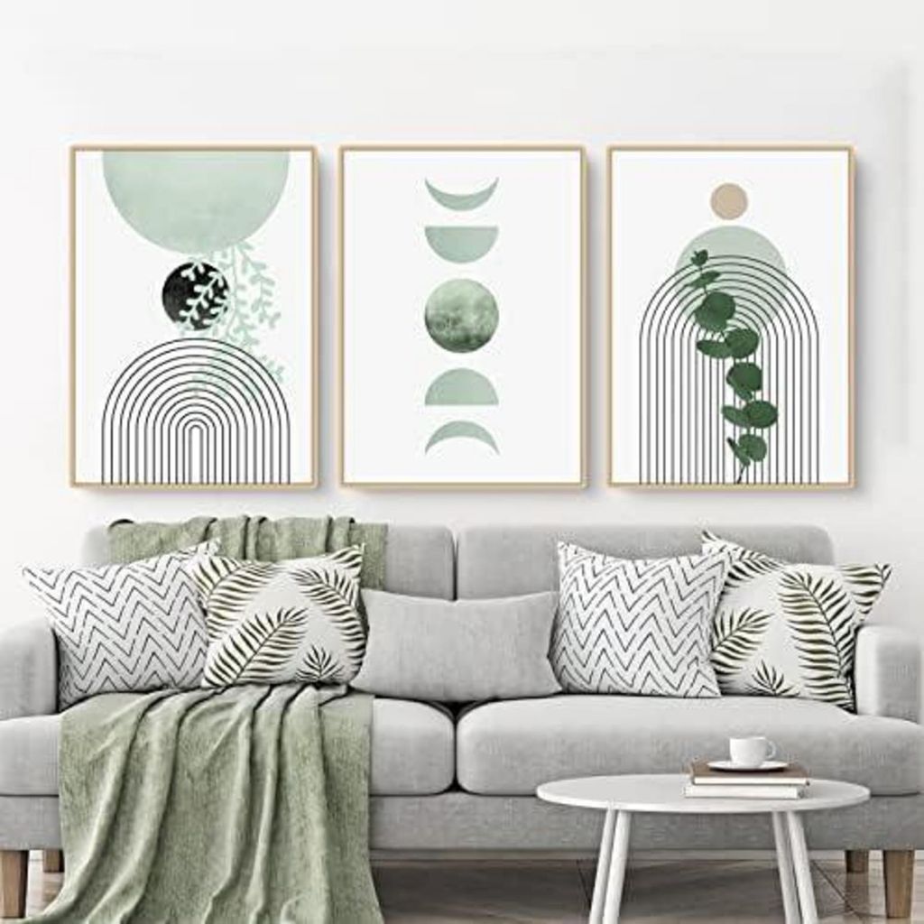 set de 3 affiches bohémiennes Plante verte Tableaux muraux Image du produit 