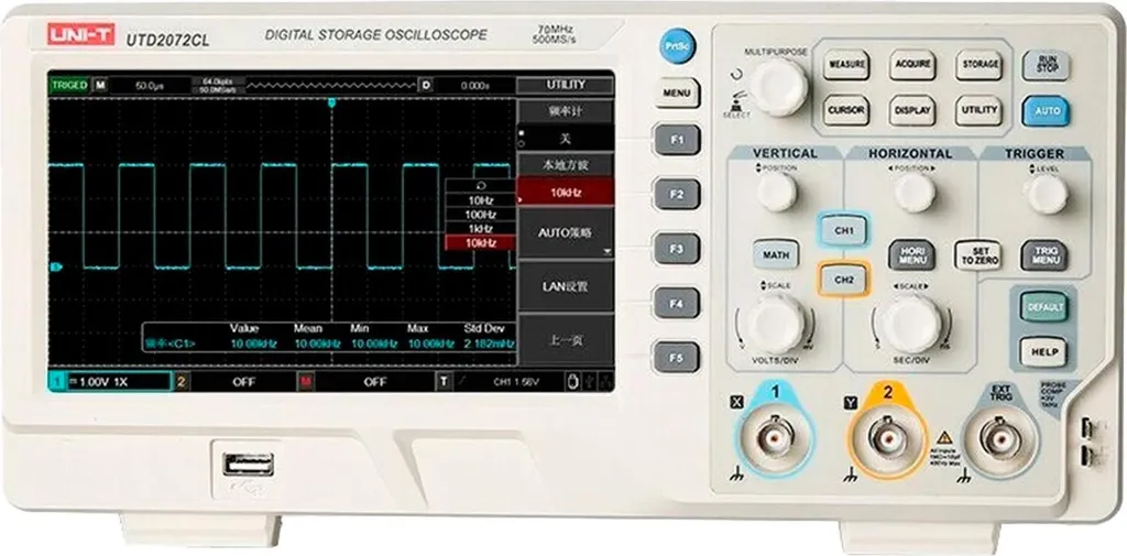 Oscilloscope numérique Uni-T UTD2072CL pour laboratoire et électronique