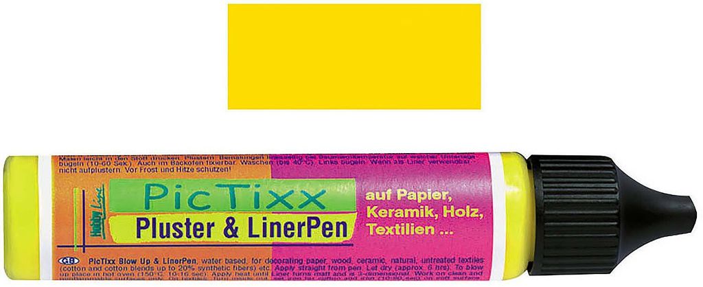 KREUL Pluster & LinerPen Hobby Line "PicTixx" sonnengelb 29 Produktbild 