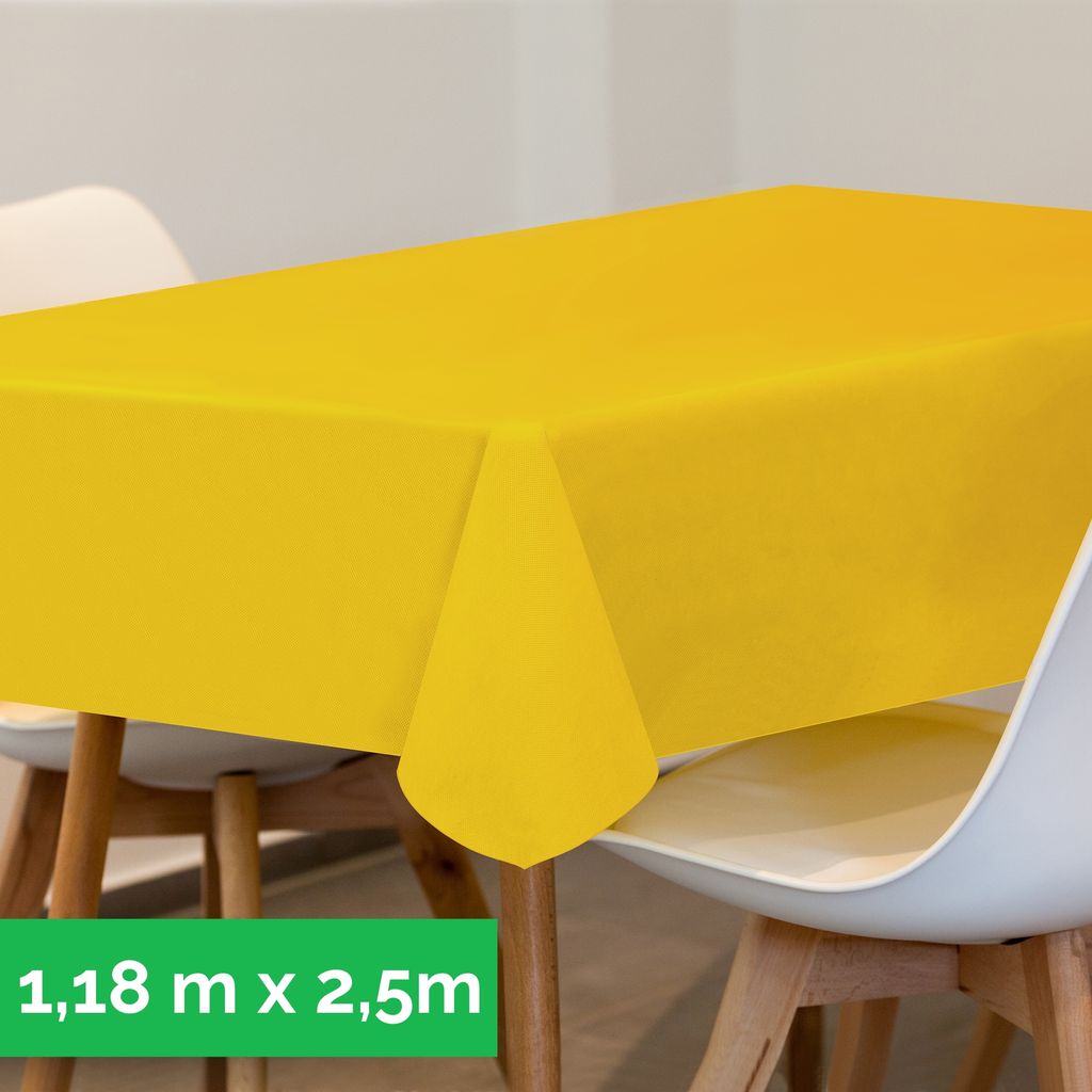 Tischdecke aus stoffähnlichem Vlies, 1,18m x 2,50m Gelb,  Produktbild 