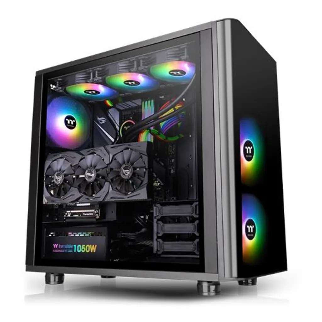 Thermaltake View 31 TG ARGB Mid-Tower: Case Vetro Temperato Gaming Black