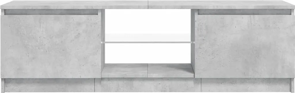 Mobile Porta TV con Luci LED RGB 120cm - Effetto Cemento Grigio Industrial - 8