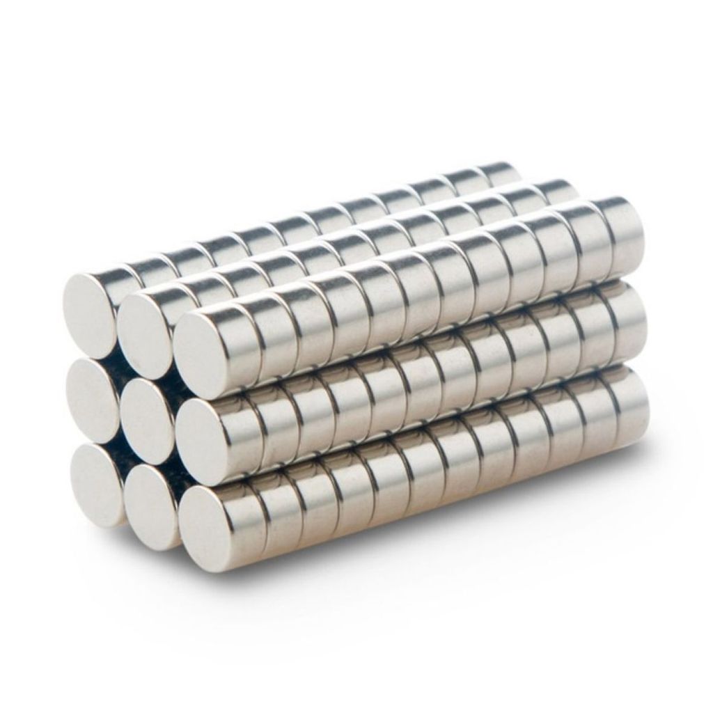 Neodym Magnet 8 x 4 mm Scheibe Case - 500 Stück