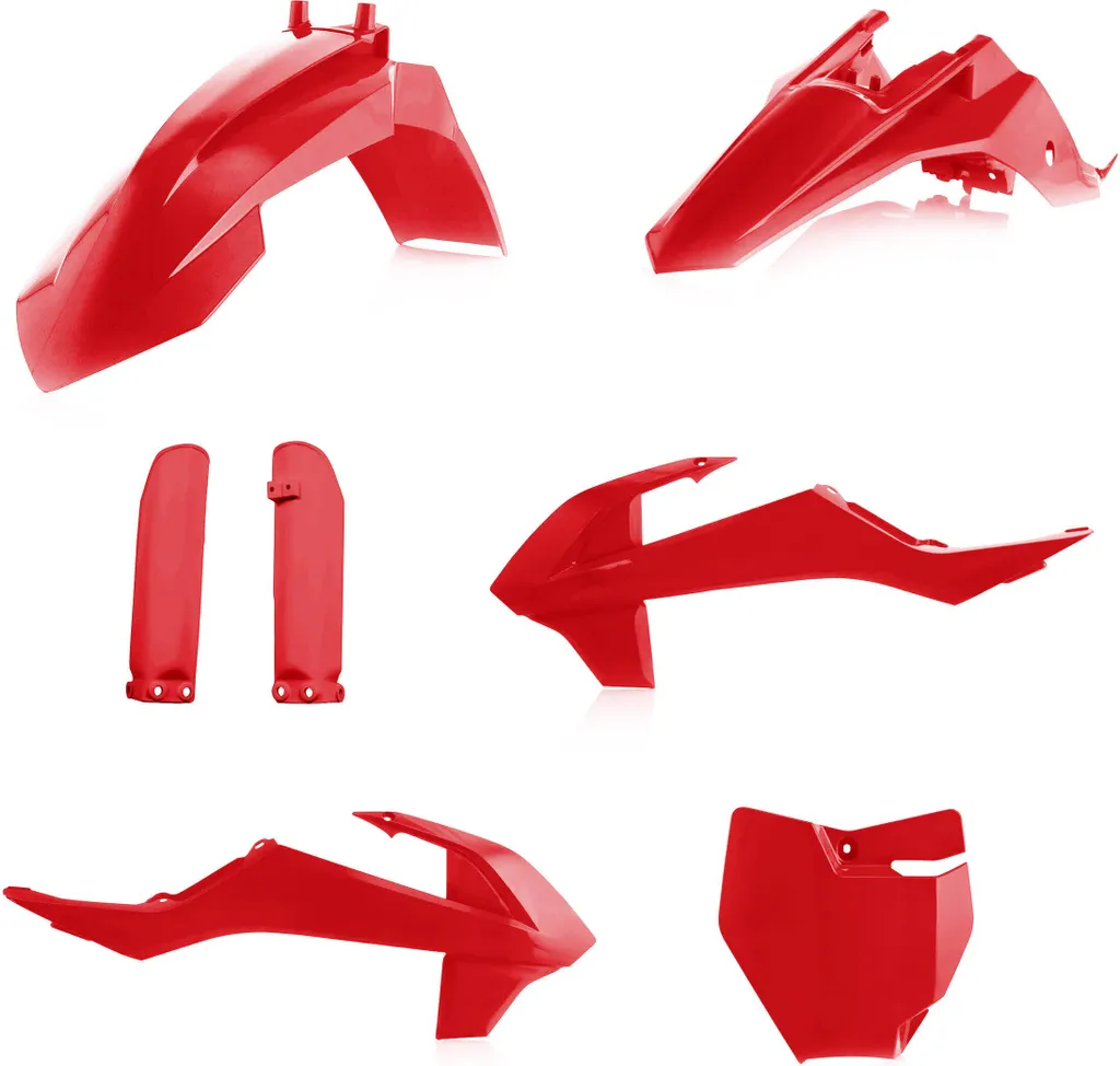 Kit carénage ACERBIS rouge 7 pièces haute résistance aux chocs et UV