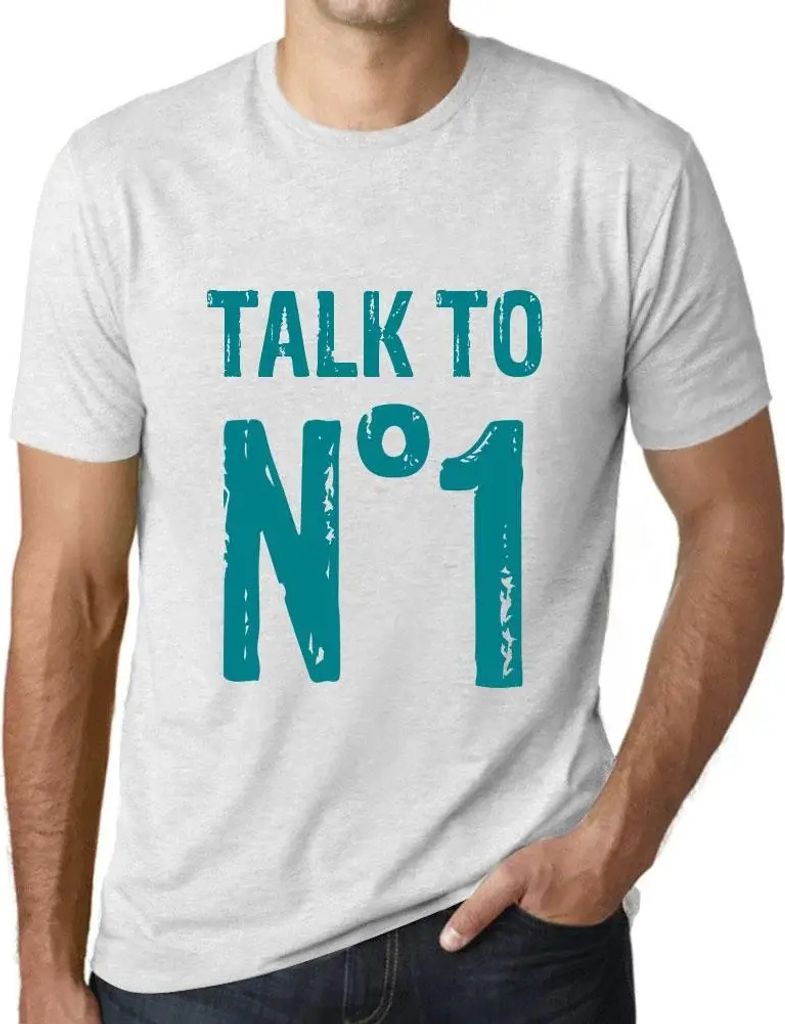 Herren Grafik T-Shirt Sprechen Sie mit der Nr 1 – Talk To No 1 – Öko-Verantwortlich Vintage Jahrgang Kurzarm Lustige Druck Geburtstag Geschenk...