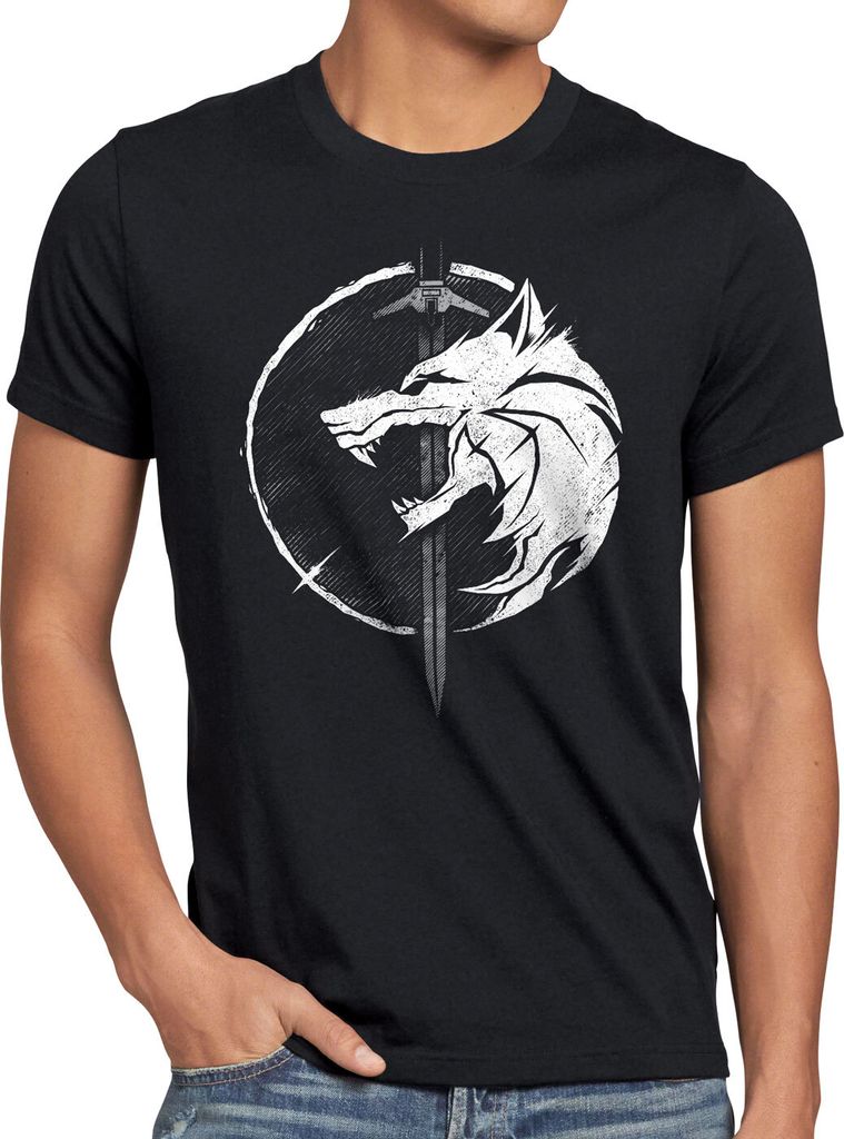 A.N.T. Temerien Saga Herren T-Shirt geralt wolf schwert