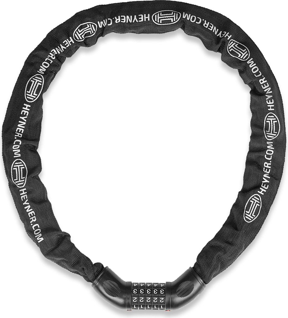 HEYNER Fahrradschloss, Kettenschloss, Hochsicherheits-Zahlenschloss, Diebstahlschutz 90 cm