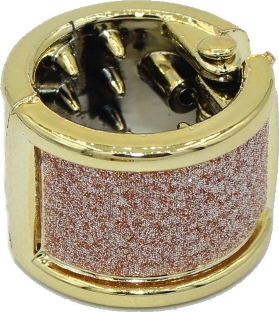 Mini Haarklammer Glitzer Lachs